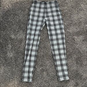 Plaid Black and White Leggings